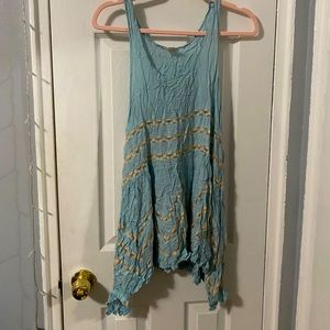 RARE Free People Sky Blue Trapeze Slip